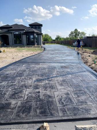 Pisos banqueta driveways sidewalks estampado agregado cordones escalones foundat 1