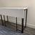White Console Dining Table with Drop Leaf Extension, Counter Height 1 thumbnail