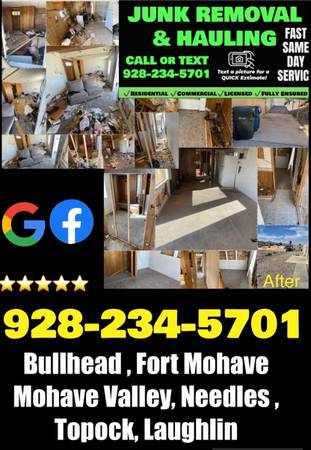 ♻️GOT JUNK ?♻️928-234-5701 ⏰FAST SAME DAY⏰ BEST RATES 1