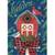 WELCOME Lg Porch flag banner 28"X40" Winter holiday  Red Barn 1 thumbnail