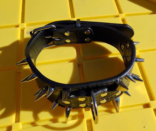 Brand New Spiked Leather Dog collar 1
