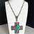 Navajo D. Troutman Large Turquoise Amethyst Pendant Necklace 106.2 Gr 5 thumbnail