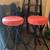Two Nice Metal Stools and Soft Seat Stools 30” 2 thumbnail