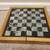 Vintage Chess/Checkers Board Black/White Artistic Wooden Foldable 1 thumbnail