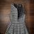 A/X Armani Exchange Black/Cream Striped Fit and Flare Dress-Size 0 11 thumbnail