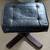 Modern Black Leather Footstool 1 thumbnail