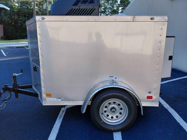 Enclosed Cargo Trailer 4x6 – AC & Heat – Perfect for Food, Pets Travel 1