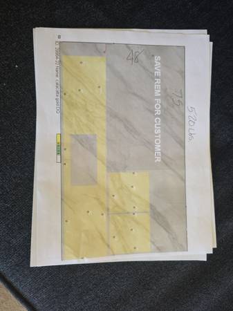 Quartz slab 48 x 75 cut to size 1