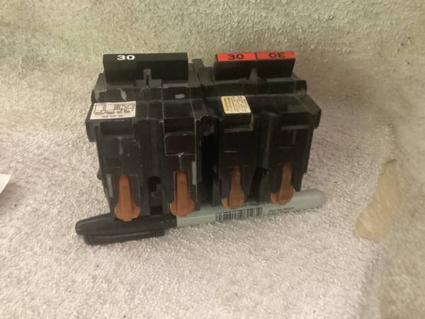 Federal Pacific 2 pole 30 Amp Circuit breakers 1
