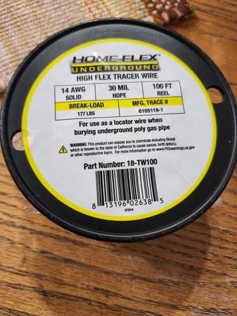 Tracer Wire for underground pipe location, ~50 feet and ~8 feet pieces 1