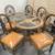 New Artisan Wood dining table Iron Sun Talavera Design 6 chairs Mexico 2 thumbnail