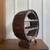 Vintage Red Oak Circular Barrel Style Wine Rack 1 thumbnail