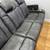 Ashley Gray leather reclining couch OBO 1 thumbnail