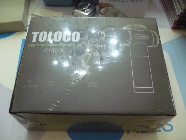 Toloco EM26 Handheld Percussion Massage Gun, Black, New 1