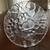 Large Fruit Pattern clear glass round serving plate 13" 2 thumbnail