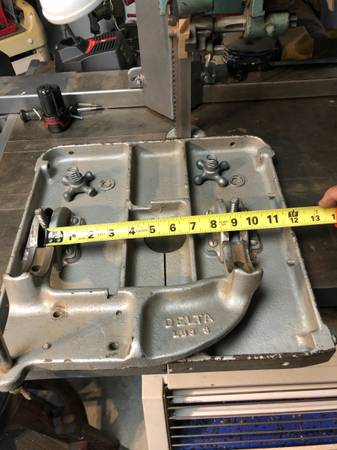 Bandsaw deck with Trunion setup 1