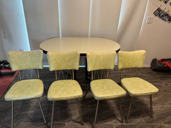 Mid Century Dining table and chairs 1