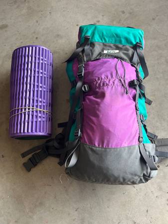 Internal frame backpack and extra gear. $70 1