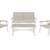 White 4-Piece Sling Outdoor, Steel Patio Set 2 thumbnail