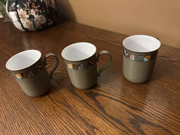 3 Denby Marrakesh mugs in EUC 1