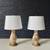 Pair of Vintage Hollywood Regency Ceramic Table Lamps w/ Rococo Fashio 2 thumbnail