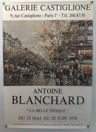 Antoine Blanchard “La Belle Epoque” exhibition poster (1978) 1