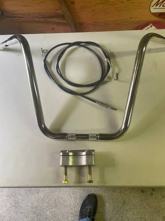 Chubby Wild 1 16" Ape Hanger Handlebars WO509  1" Clamp WO539 Brake & 1