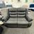 Black reclining sofa and love seat 2 thumbnail