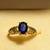 Vintage Natural Oval Sapphire in 14K Gold Ribbed Step Ring Mounting 18 thumbnail