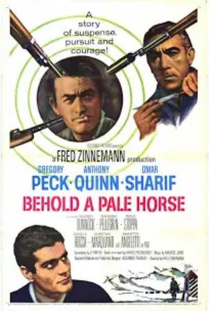 "BEHOLD A PALE HORSE" * ORIGINAL MOVIE THEATER WINDOW POSTER * 1964 1