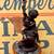 Huge bronze statue figurine 34" tall cherub child on orb with fish dragon serpen 1 thumbnail