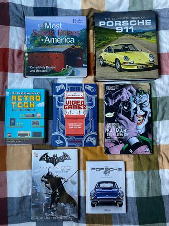 Books - Porsche, Scenic Drives, Batman, Video games 1
