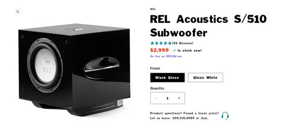 REL S510 Subwoofer Like New.  I still have it. 1