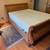 Woodleys Oak Queen Sleigh Bed & Tempurpedic Mattress 1 thumbnail