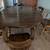 Circular dining table, 48" round, expand with 10" leaf, and 6 chairs 2 thumbnail
