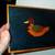 MOSAIC DUCK PICTURE vintage Painting Shiny Wood Table Tray Decoration 6 thumbnail