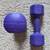 Pair of 5-pound vinyl coated dumbbells 5 LB fitness workout weights 3 thumbnail