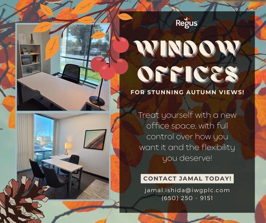 $384 ⛅Chill Autumn Views From Your New Window Office, Now 50% OFF!⛅ (Arden-Arcade / Sacramento)63790983015937120