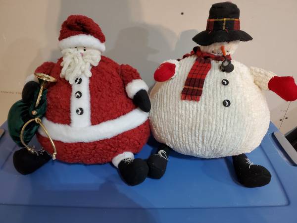 Chenille Santa and Snowman 1