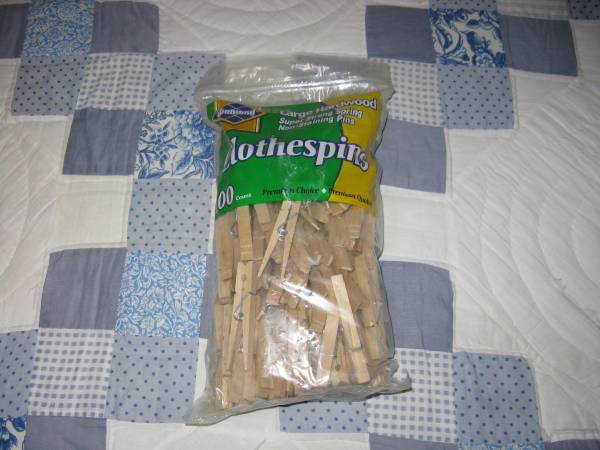 100 count Large Clothespins 1