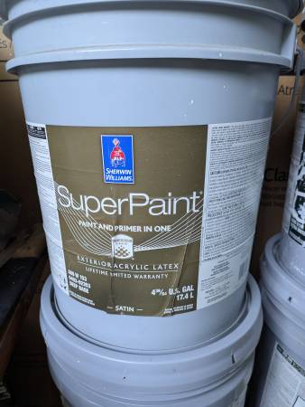 Sherwin Williams SuperPaint exterior satin paint 1