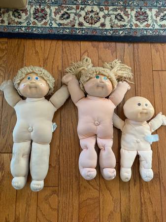 Vintage Cabbage Patch Dolls Family Lot of 3 1978 1982 1