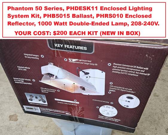 Phantom 50 Series, PHDESK11 Enclosed Lighting System, 208/240V, 1000W 1