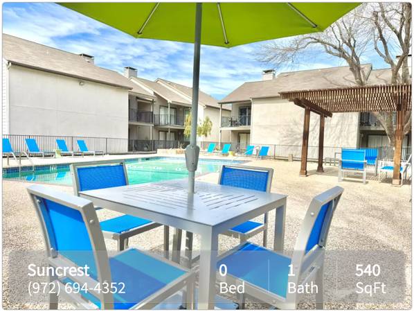 Spacious, comfortable 540 Sq Ft Studio! Now showing! 1