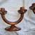 ROSE WOOD CANDLE HOLDERS CANDELABRA 6 thumbnail