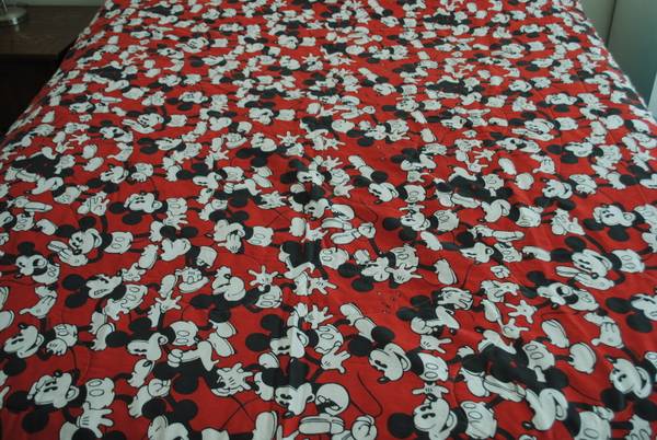 Vintage Disney Mickey Mouse Bedspread 1