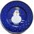 Blue Enamel Snowman Plate Winter Christmas Santa Cookies Designer 1997 1 thumbnail