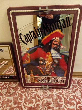 Larger captain Morgan rum advertising mirror sign 1