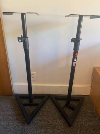 Proline PL600P Adjustable Studio Monitor Stands Pair Black 1