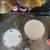 Drum Snare Floor Tom and Cymbals and Stands 1 thumbnail